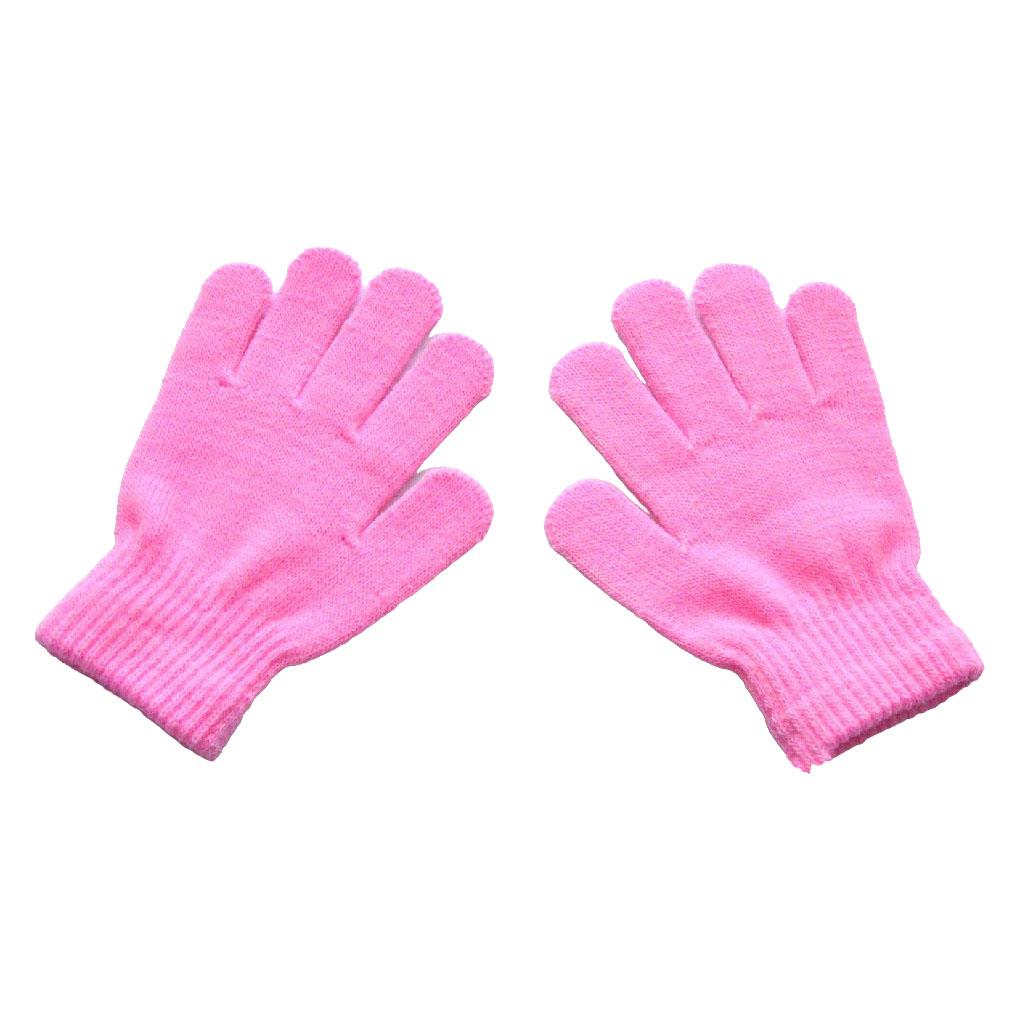 1 Pair Kids Gloves Exquisite Keeping-warm Children Gloves Practical Simple Clothes Accessory with Solid Color for Winter Wear