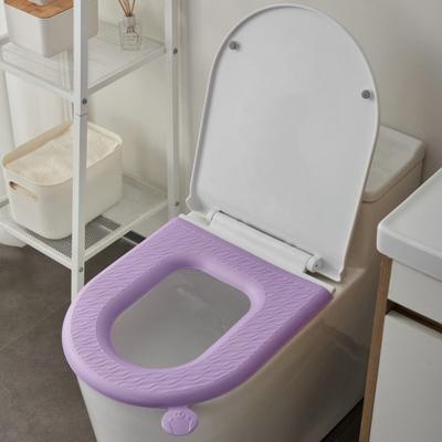 Toilet Seat Cushion Soft Touch Surface EVA Waterproof Portable Toilet Mat Washable Handle Design Hygienic Toilet Seat Cushion