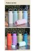 1L Large Capacity Wide Mouth Rubber Paint Thermos Cup - Easy To Clean, American Style, Fashionable Student Water Bottle