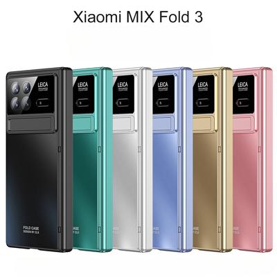 Luxusní Matné Pokovení Pant Skládací Pouzdro pro Xiaomi Mix Fold 3 Stojan Všeobjímající Proti poškrábání Skleněná Fólie na Objektiv Nárazuvzdorný Ochranný Kryt