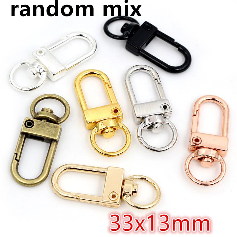 10pcs/lot Snap Lobster Clasp Hooks Gold Silver Plated DIY Jewelry Making Findings for Keychain Neckalce Bracelet Supplies
