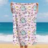 Orange Purple Tie Dye Swirl Beach Towel Lightweight Microfiber Quick Dry Summer Bath Towel