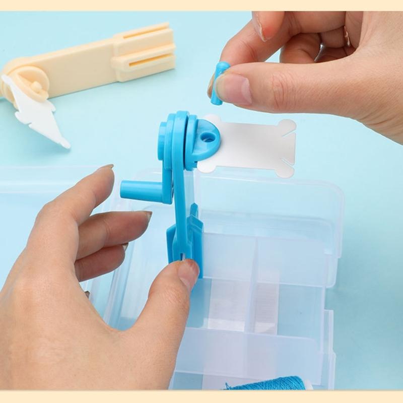 Hand Cranked Thread Winder Portable Embroidery Thread Organizers ABS Thread Spool Winder For Embroidery Sewing