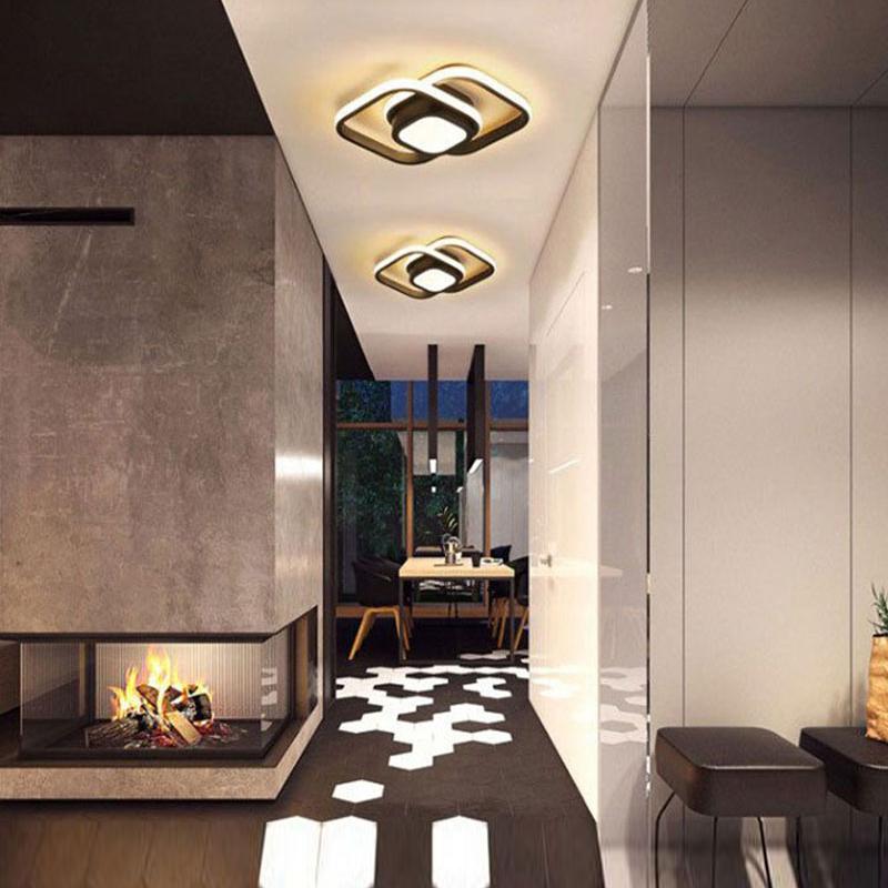 Nordic Lampy sufitowe LED do wnętrz na korytarz, balkon, alejkę, czarno-białe Lampy sufitowe LED lampada Oświetlenie wewnętrzne AC85-265V