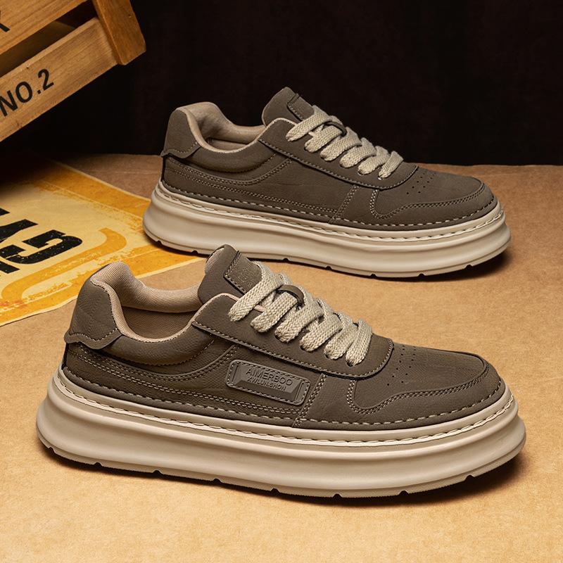 Shoes autumn new thick-soled heightening casual shoes black board shoes low-top lace-up sneakers