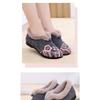 New Women's Cotton-Lined Boots with Thickened Insulation Flat-Soled Embroidered Shoes for Middle-Aged and Elderly Women