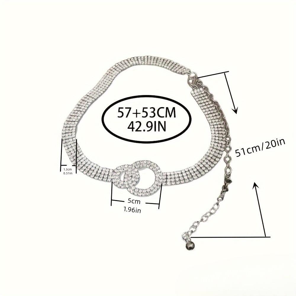 1pc Hollow Round Waist Chain - Shiny and Dazzling. Sparkling Body Chain Jewelry Accessory.