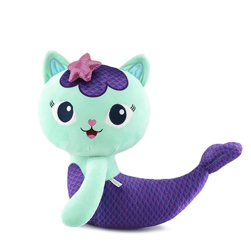 New Gabby Dollhouse Toy Mercat Cartoon Stuffed Animals Mermaid Cat Mermaid Dolls Kids Baby Birthday Gifts