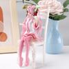 Japanese Anime Hatsune Miku Figure Sexy Character Ornaments  white pink chair Kawaii Car Decoration Collectible Model  gift