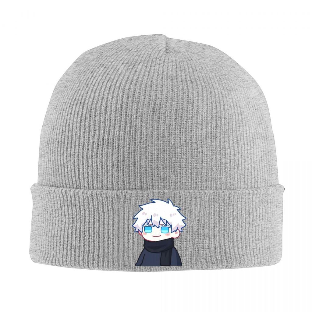 Gojo Manga Kawaii Japanese Anime Warm Knitted Cap Hip Hop Bonnet Hat Autumn Winter Outdoor Beanies Hats for Men Women Adult