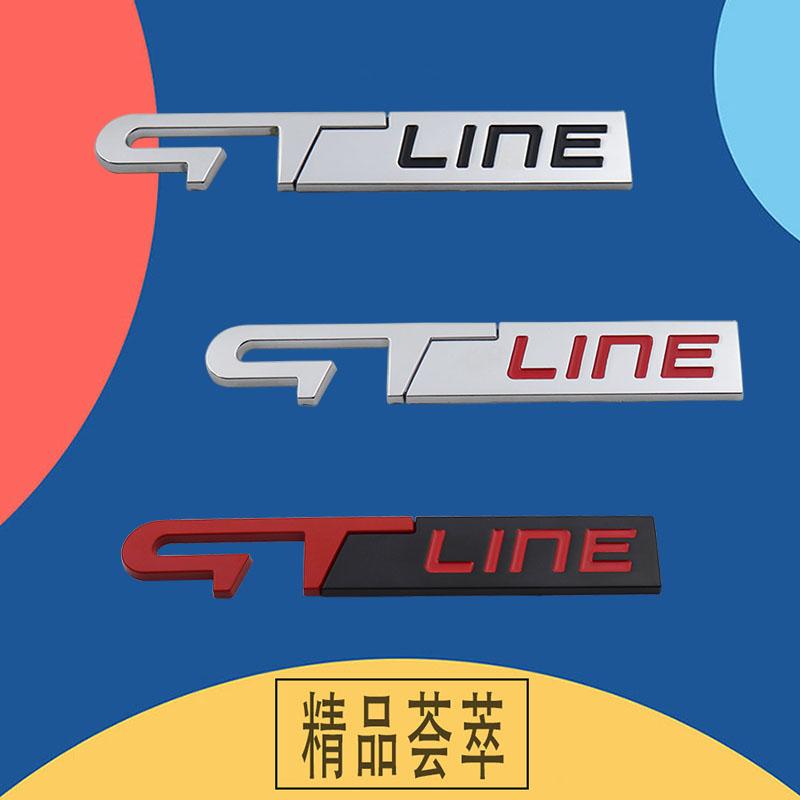3D Premium GT LINE för bil Huv Skärm bagageutrymme Bakre motorhuv Namnskylt Dekal Emblemmärke Klistermärke