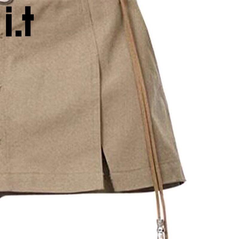 CHOCOOLATE Damen High-Waist A-Linie Cargo Rockshorts