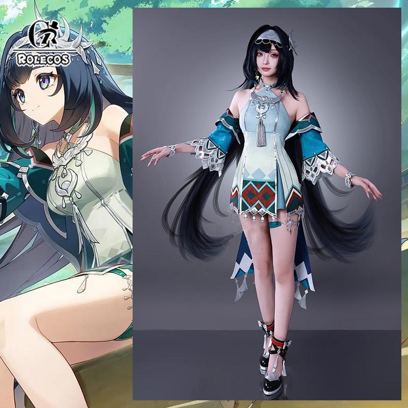 Game Genshin Impact Lan Yan Cosplay Costume Spring Woven From Jade Lan Yan Women Halloween Costume Female Party Suit