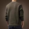 Men's Warm Fashionable Big Size Heavy Sweater Soft High Quality Fabric Round Neck Sweater Loose Casual Sports Long-sleeved Knit Shirt