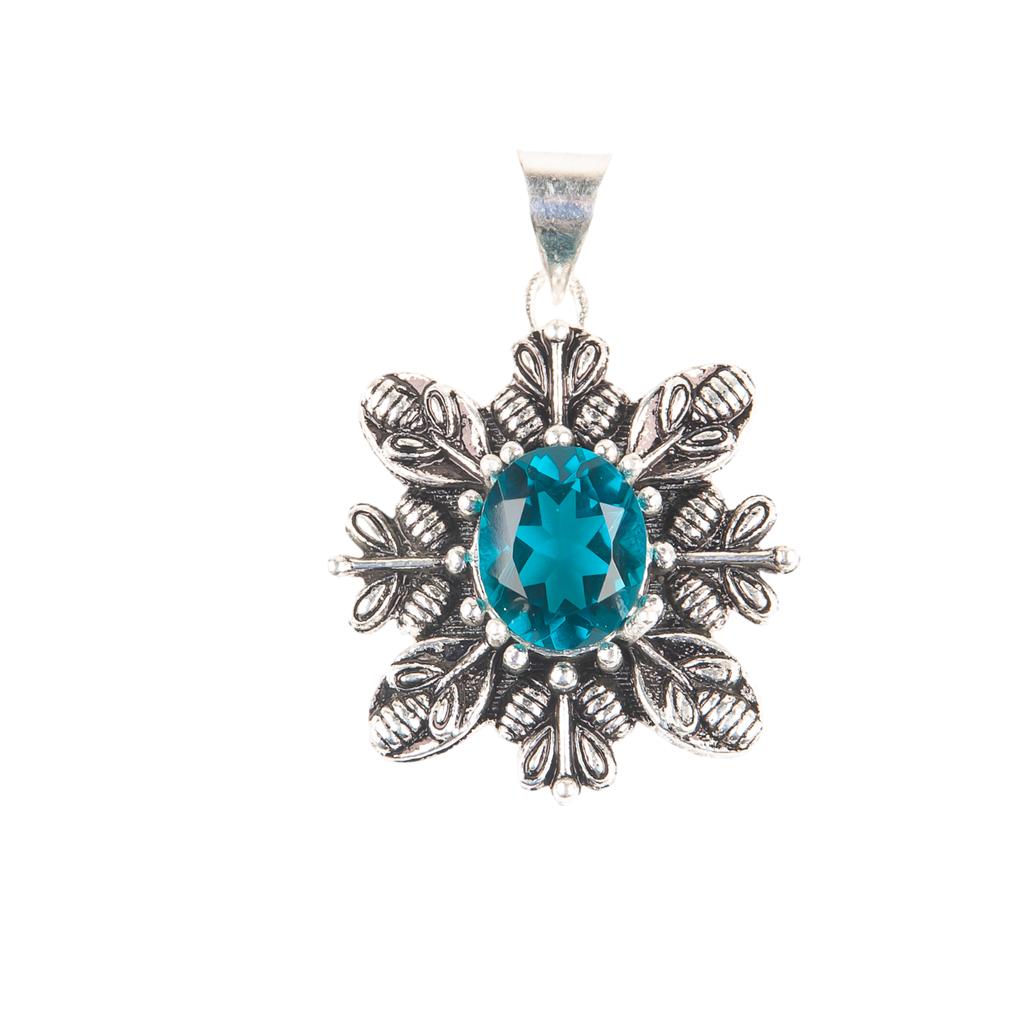 Asthenic Multi Gemstone Pendant, 925 Sterling Silver Jewelry, Handmade Pendant CP-10