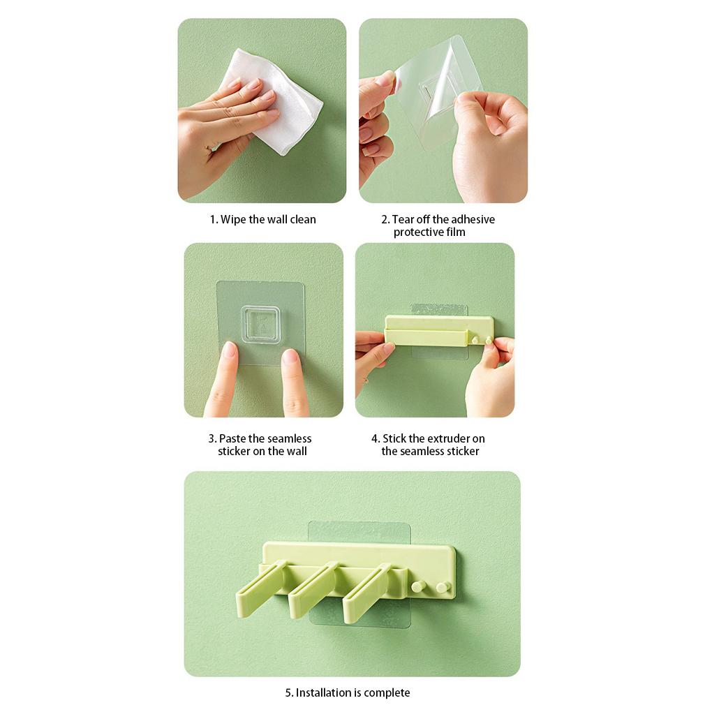 2-in-1 Toothpaste Holder Wall Facial Tubing Cream Squeezer Self Adhesive Detachable Household Extraction Dispenser Rack