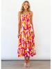 2025 Summer Women's Sleeveless Hot Girl Print Long Dress