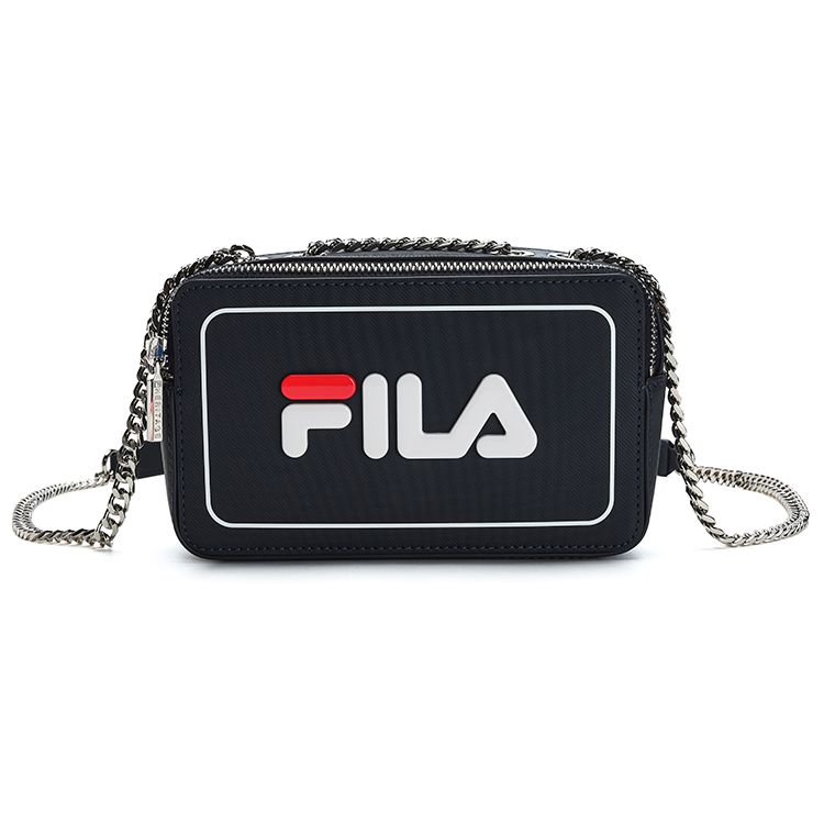 FILA Fashion Casual Chain PU Synthetic Leather Shoulder Crossbody Bag Women bags Legendary-Blue F13W319168F-NV XS