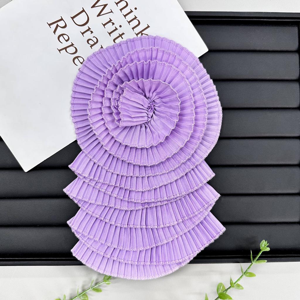Delicate Multi-Color Chiffon Flower Multi-Layer Pleated Cloth Sticker Craft Flower Wedding Dress Dress Top Decorative Accessories