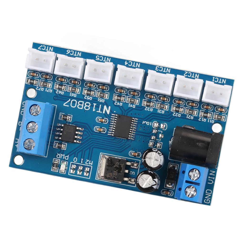 7 Channel RS485 Module NTC Temperature Sensor Measurement MODBUS RTU Paperless Recorder PLC NT18B07 RS485 Board