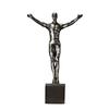 Sportfiguren Wandkunst, Erhabene 3D-Sportlerfigur für die Innenraumgestaltung mit klarem Thema und starkem visuellen Charakter