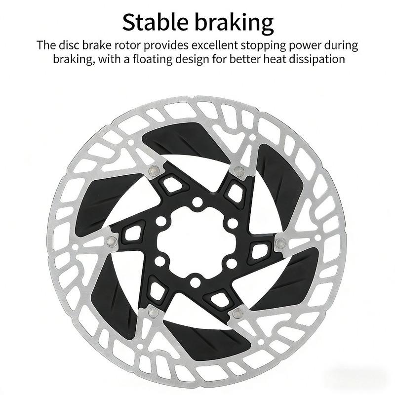 Floating Heat-Dissipating Brake Rotors for Road & Mountain Bikes, 6-Bolt & Center-Lock Discs