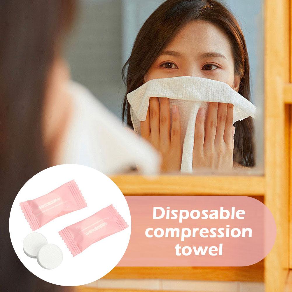Disposable Travel Towels Compressed Facial Wipe Compact Tablet Mini Wipes Wipe Square Wipes Tissues Cotton Cleansing Towel