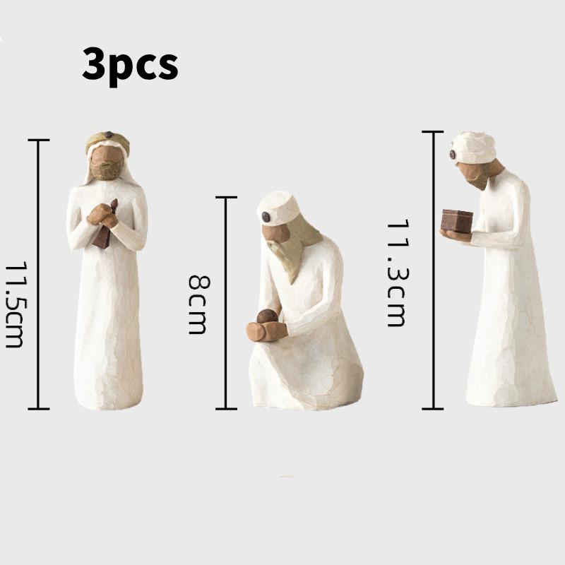 Shepherdess Toy Model Resin Christmas Scene Gift Set Angel Seasonal Gift Giving