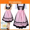 Charming Oktoberfest Ladies Beer Maid Wench German Dirndl Dress With Apron Set