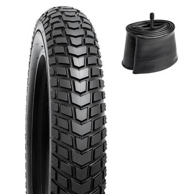 YunSCM Y-910 Set aus 20x4.0 98-406 Fahrradreifen mit 20x4.0/4.5 Schläuchen und 32mm Schrader-Ventilen, Kompatibel mit 20-Zoll 4.0 Fatbikes und Elektro-Bic