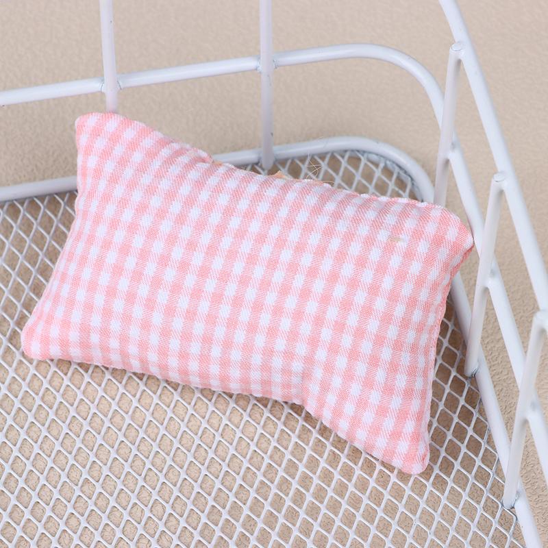 1Pcs 1/12 Dollhouse Miniature Furniture Toys Flower Pillow Cushions For Sofa Couch Bed For For Doll House Throw Pillow