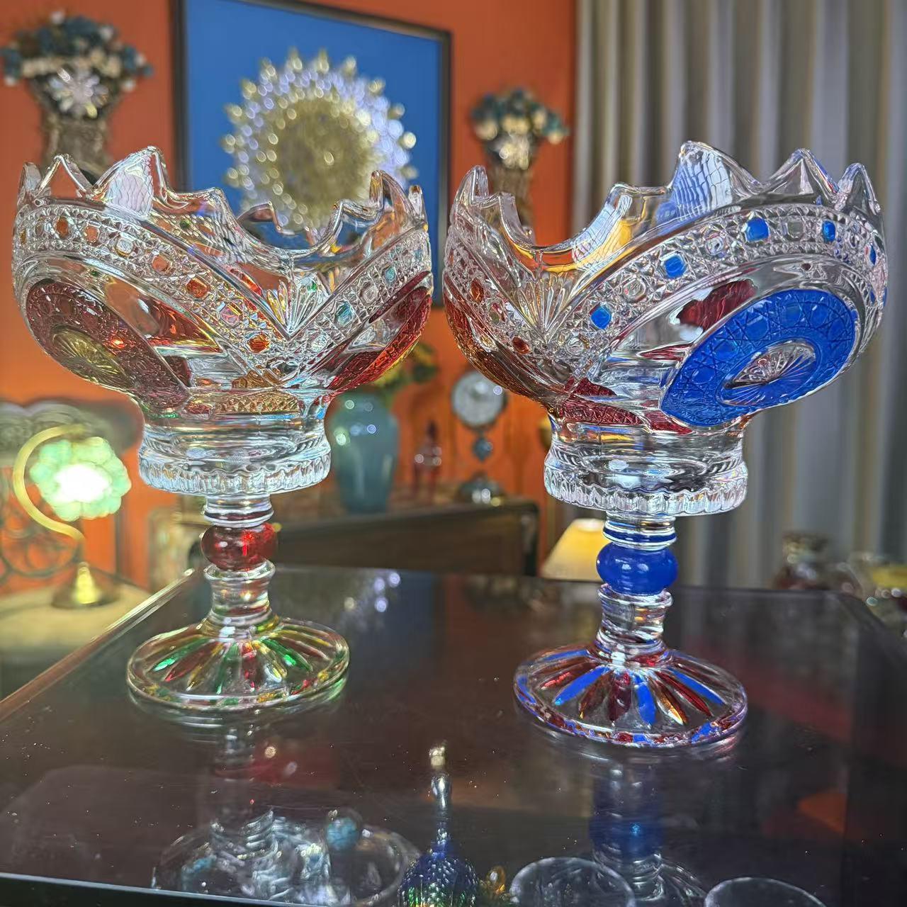 Европейская Хрустальная Лебедь Фруктовница - Ретро Стеклянный Декор для Гостиной