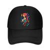 Neon Anime Girl Tactical Chaos Mesh Baseball Cap Polyester Forward Observations Hat Adjustable Golf Hat Summer