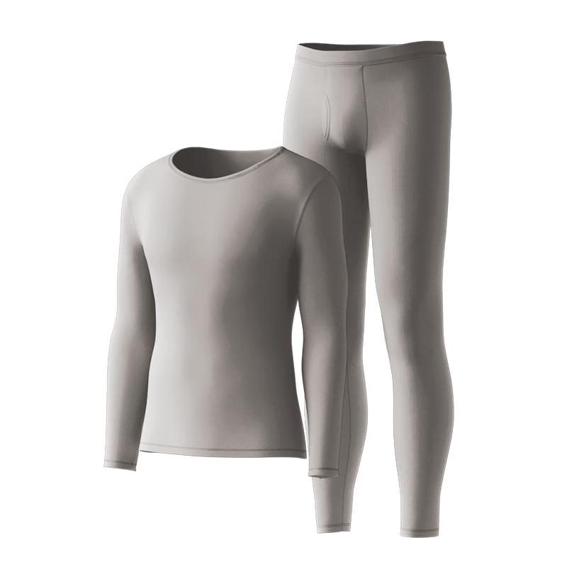 HLA Men's 230g Double-Sided Fleece Thermal Underwear Set