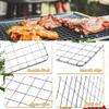 Stainless Steel BBQ Roasting Rack Reusable Baking Cooling Rack Grilling Net  Outdoor Barbeque Oven