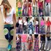 Women Bohemia Long Pants Floral Print Straight Casual Loose Trousers With Micro Fiber Material