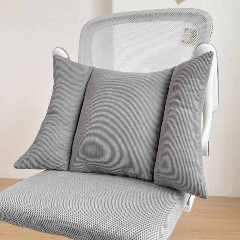 

Office Chair Lumbar Support Pillow Ergonomic Back Cushion for Desk Workers Relieve Lower Back Pain Suitable for Pregnant Women Student Drivers 68x40x14cm светло-серый