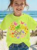 Girl Clothes Birthday Princess Printed Girls T-Shirt Happy Birthday Girl Party Outfit Tops Kids Short Sleeve Tshirt Kids Clothes