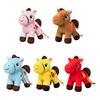 Colorful Lucky Horse Plush Ornament Year of the Horse Zodiac Toy with PP Cotton Filling Festive Hanging Decor for Car & Bag Chinese New Year 2026 Gift
