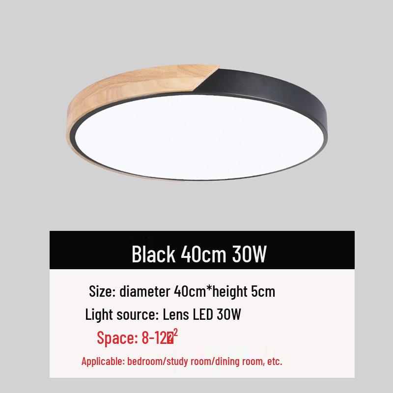 Natural Wood LED Ceiling Lamp for Bedroom and Living Room