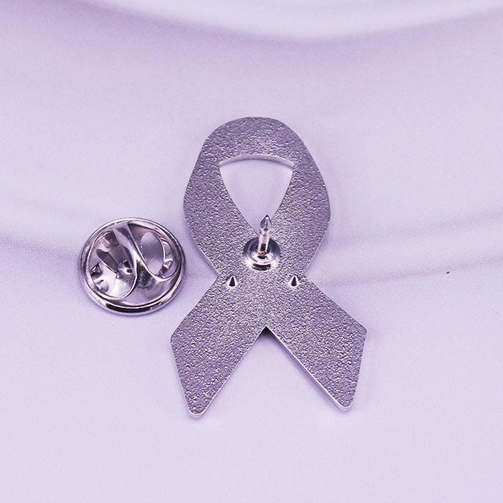 Yellow Ribbon Brooch Yellow Neuroblastoma Awareness Pin Gold Ribbon Brooch Alloy Cancer Awareness Pin For Childhood Cancer