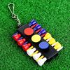 1Set Plastic Golf Tee Holder Carrier Keychain with 3 Ball Markers Accessory