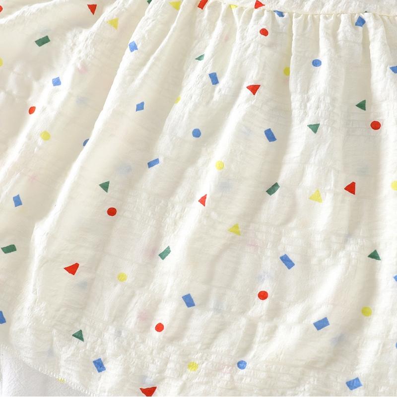 Baby Mädchen buntes Blumenmuster Kleid ärmellos Rüschenkragen Kleinkind Sommer lässig A-Linie Baumwollkleid für Kinder Kleidung