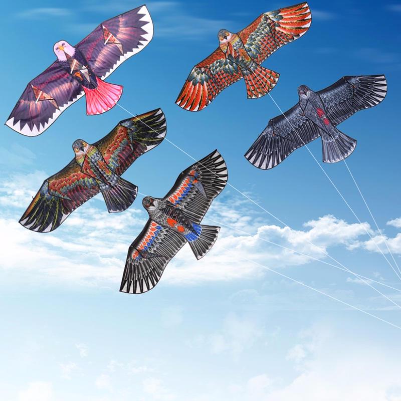 1.1m Eagle Kite Large Eagle Flying Bird Kites Children Gift Family Trips Garden Outdoor Sports DIY Toy
