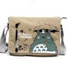 Anime Totoro Gewaschenes Canvas Umhängetasche - Einzelschulter- & Messenger-Tasche für Studenten, Mehrere Stile verfügbar