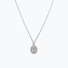 Rush Off Ellipse Cubic Chain Necklace (Silver Plated)