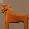652F Antique Inspireds Wooden Rocking Horse Desktop Sculpture Durable Home Office Table Decoration