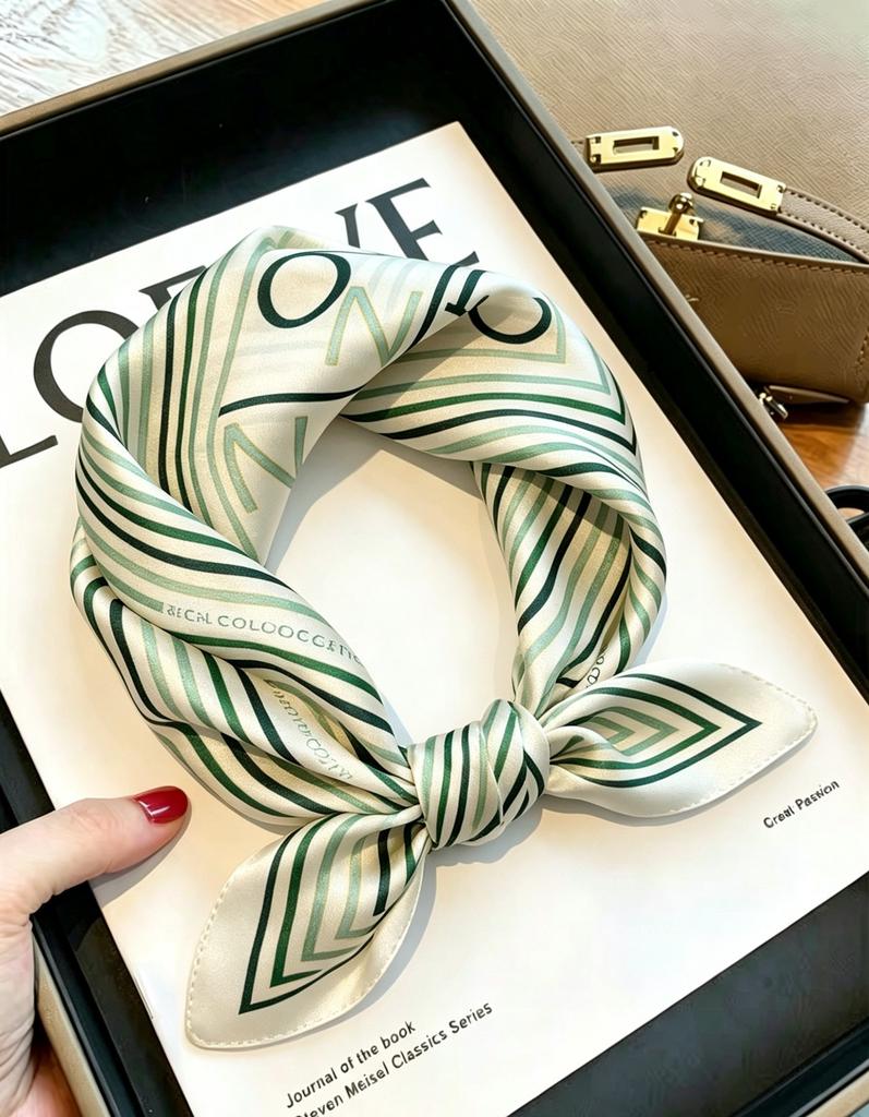 [111 mulberry silk] Bonas women's silk small square scarf silk scarf 11 new autumn and winter gift mother small scarf