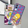 Phone Cover Case for Vivo V21E V23 Y53S V27 Y52S Y93 Y51S Y78 Y71 Y91 Y50 Y95 V29 Y75 Y81 V25 V30 S-simpsons Donut