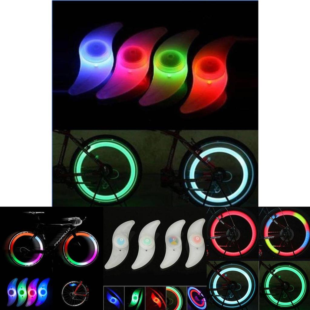 Lebendige Fahrradspeichenlichter für Mountainbikes Buntes ABS-Material mit Dauerlicht- und Blinkmodi